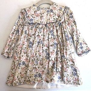 La Coqueta- Liberty of London print- Ruffle - Long Sleeve Dress- 2y